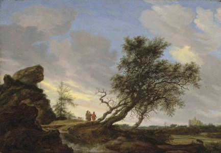 Salomon van Ruysdael, An extensive landscape with the Road to Emmaus