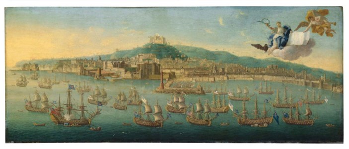 View of Naples with the English Fleet from the sea