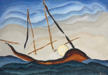 Arthur G. Dove, Boat Going Through Inlet