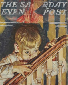 Study for 'Christmas Peek'