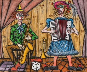 Bernard Buffet, Les clowns musiciens, le saxophoniste