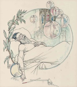 Five illustrations for Arthur Kelly's The Rosebud and Other Tales - 'Soap Bubbles' (one illustrated)