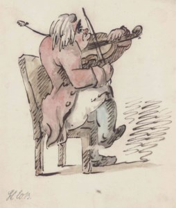 The violin player (illustrated); and Off to Handel's Oratio