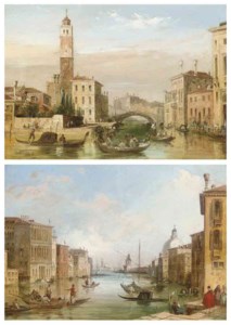 The Grand Canal; and The entrance to the Cannaregio, Venice