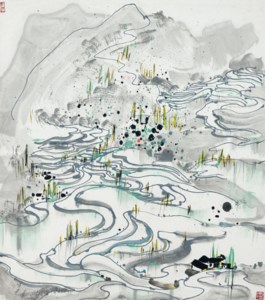 Wu Guanzhong, Rice Paddies