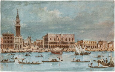 Two Views of Venice: A) Palazzo Ducale and the Riva degli Schiavoni B) San Giorgio Maggiore
