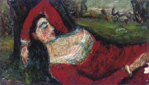 The girl with the red dress