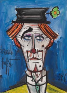 Bernard Buffet, Clown au chapeau claque