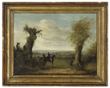 Riders in a landscape