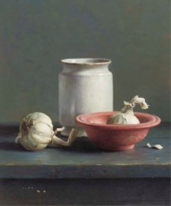 A still life with garlic