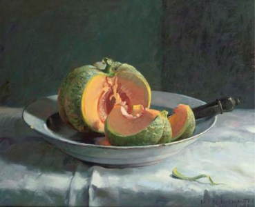 A still life with a pumpkin
