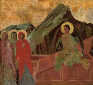 Christ rising from the Tomb; Predella