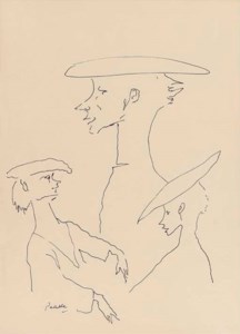 A gentleman in a hat; three studies