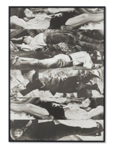 John Baldessari, Horizontal Men (With One Luxuriating)