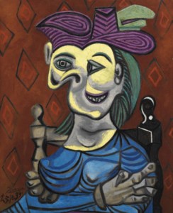 Pablo Picasso, Femme assise, robe bleue
