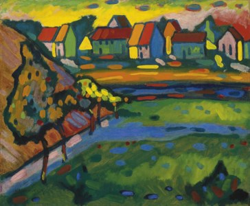 Wassily Kandinsky, Bayerisches Dorf mit Feld