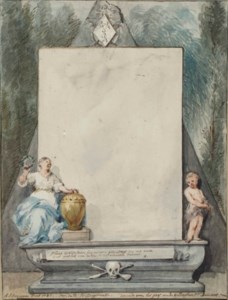 Design for a funerary monument