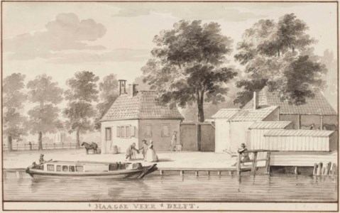The moorings in Delft for the ferry to The Hague
