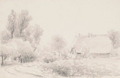 View of Zetten near Wageningen, a farmhouse at the right