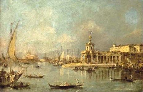 Francesco Guardi, The Punta della Dogana, Venice, the Giudecca and the Redentore beyond