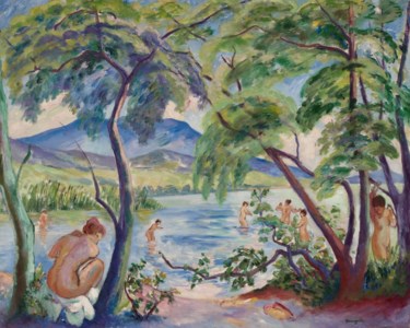 Henri Manguin, Paysage aux baigneuses, Colombier