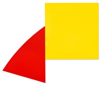 Yellow Panel with Red Curve