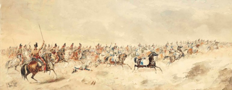 A cavalry charge