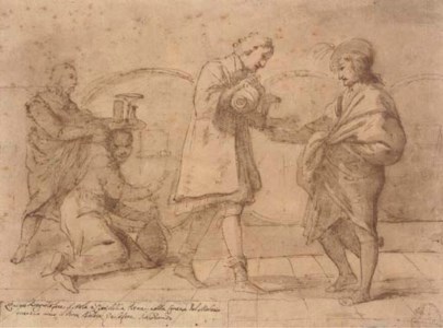 The poet Baldini drinking in Melosi's bar