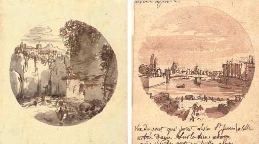 Tivoli (?); and A view of Paris from the Seine