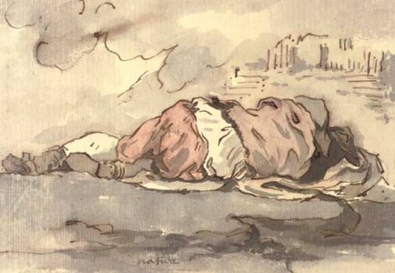 A sleeping beggar