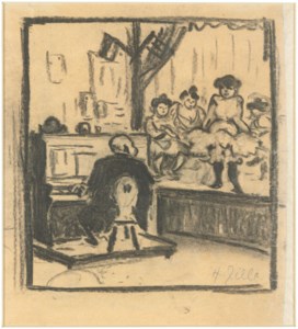 Klavierspieler und Tänzerinnen (Tingel-Tangel)