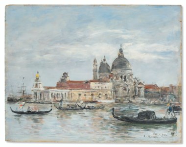 Eugène Boudin, Venise. La Salute. La Douane