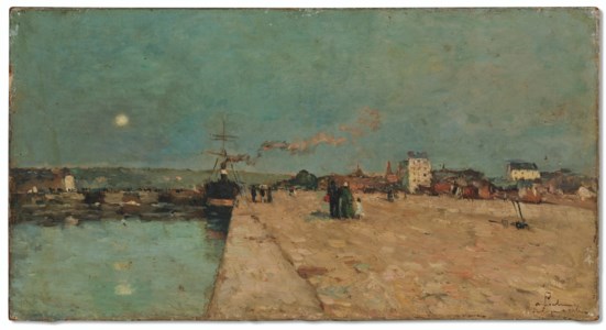 Lever de lune à Boulogne-sur-Mer