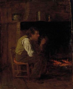 Maine Interior--Man with Pipe