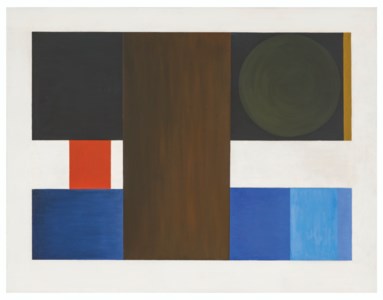 Black over Blue, with Red