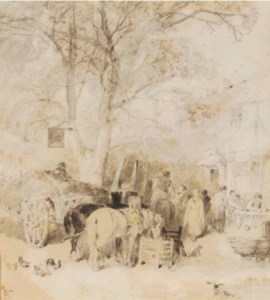 Outside the village inn