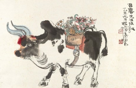 Cow Carrying Flowers
