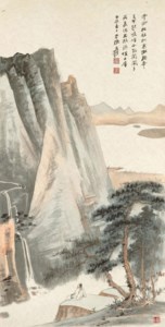 Zhang Da Qian, Travelling in a Green Landscape
