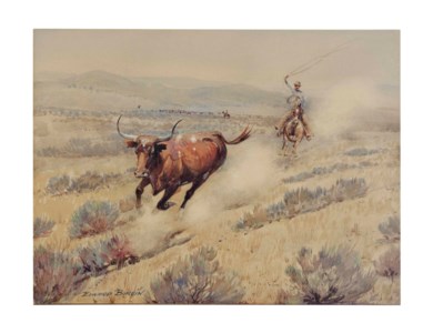 Cowboy Roping Steer