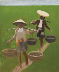Workers in the rice field