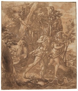 Adam and Eve cast out of the Garden of Eden
