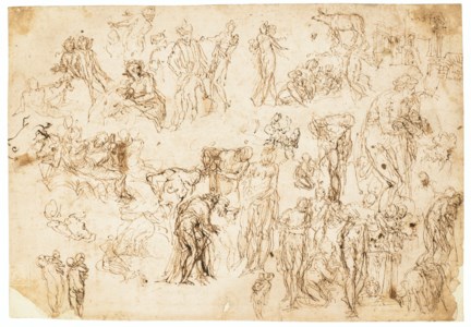 A sheet of figure studies