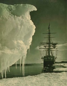 'Terra Nova' at the ice-foot, Cape Evans, 1911