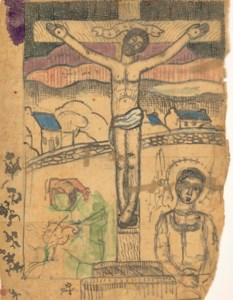 Le Christ à la lande et jeune breton