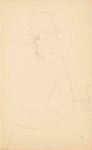 Portrait d'Amedeo Modigliani au chapeau
