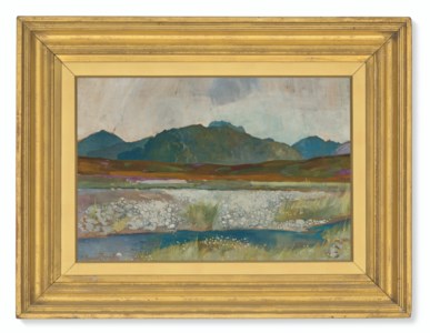 Mountainous lake landscape
