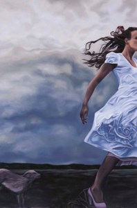 Storm chasing dog chasing girl chasing storm