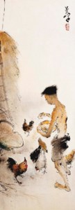Lee Man Fong, Feeding the chickens