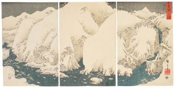 Kisoji no yamakawa (Mountain river on the Kiso Road)