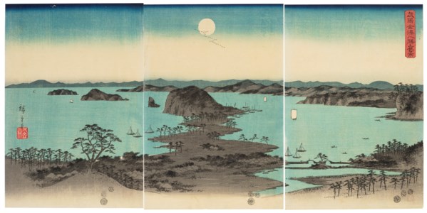 Buyo Kanazawa hassho yakei (Eight night views of Kanazawa, Musashi Province)